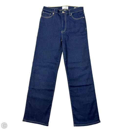Jeans Straight By Frame In Blue Denim, Size: 6