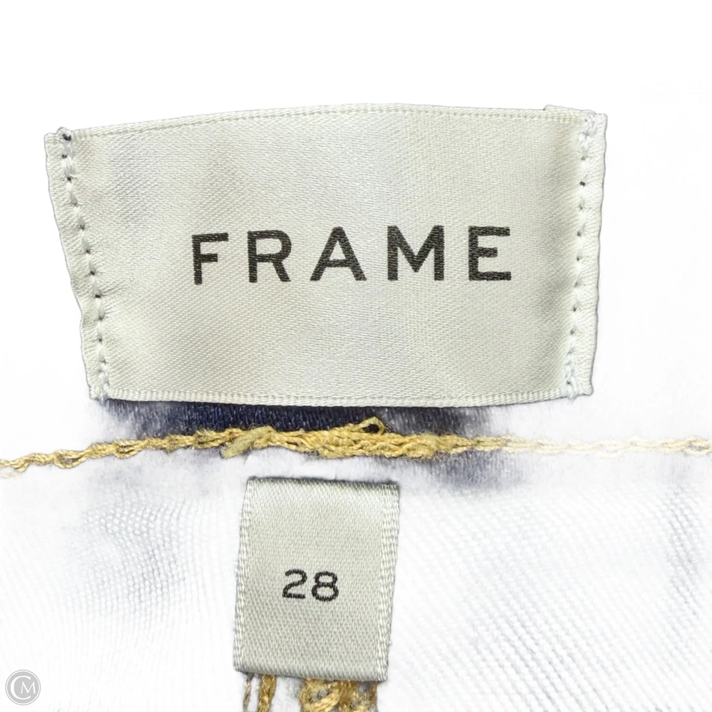 Jeans Straight By Frame In Blue Denim, Size: 6