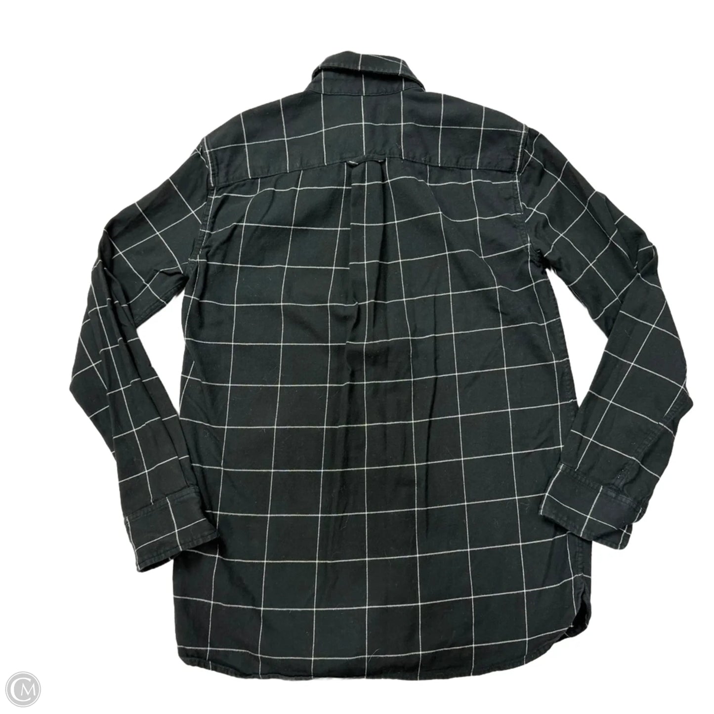 Top Long Sleeve By Current/elliott In Checkered Pattern, Size: Xs