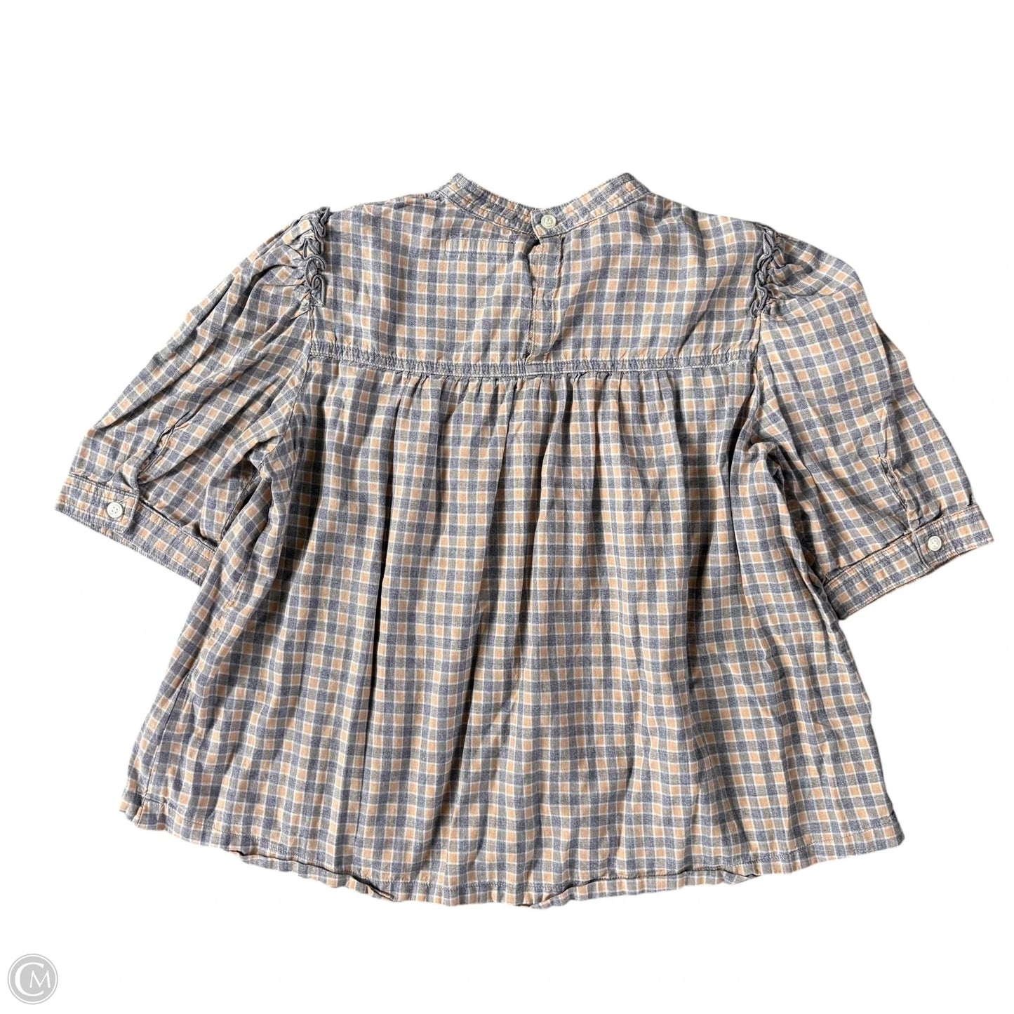 Top Short Sleeve By Citizens Of Humanity In Checkered Pattern, Size: M