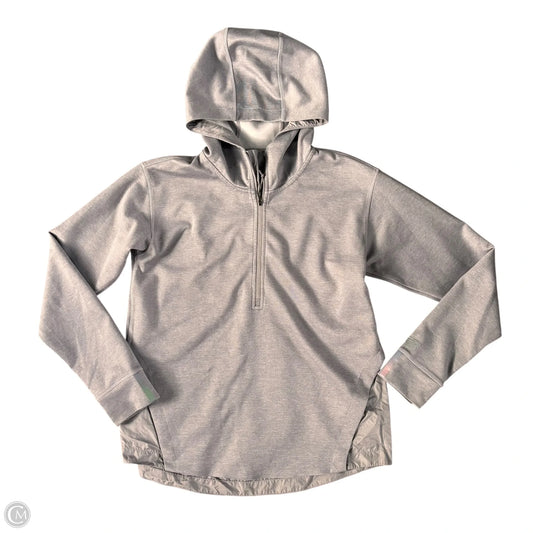Athletic Sweatshirt Hoodie By New Balance In Grey, Size: S