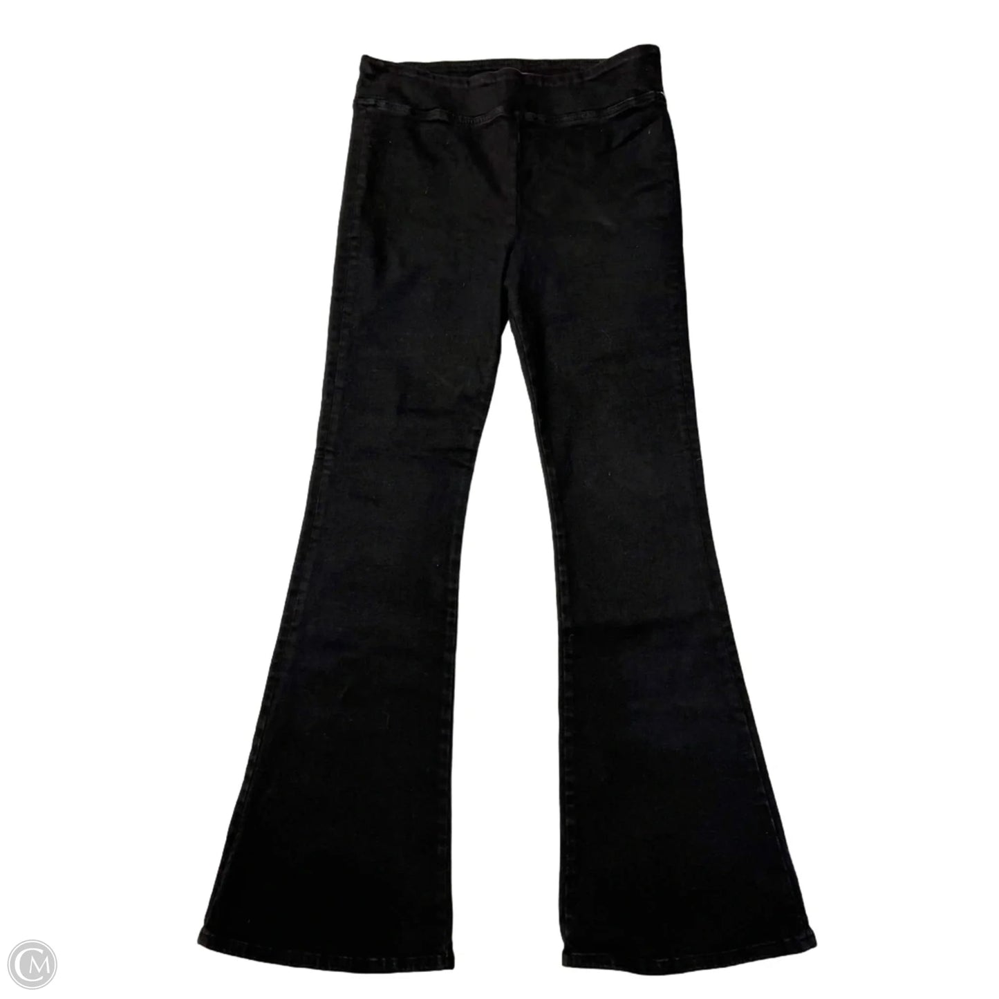 Jeans Flared By Frame In Black Denim, Size: 2