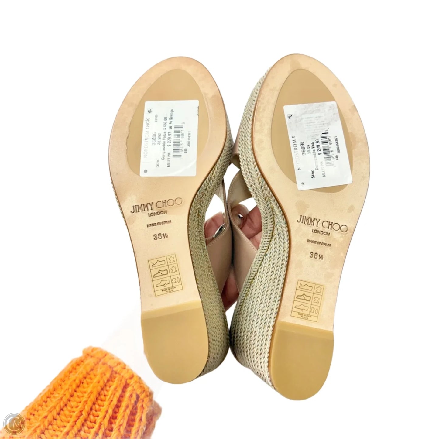 Shoes Luxury Designer By Jimmy Choo In Mauve, Size: 8