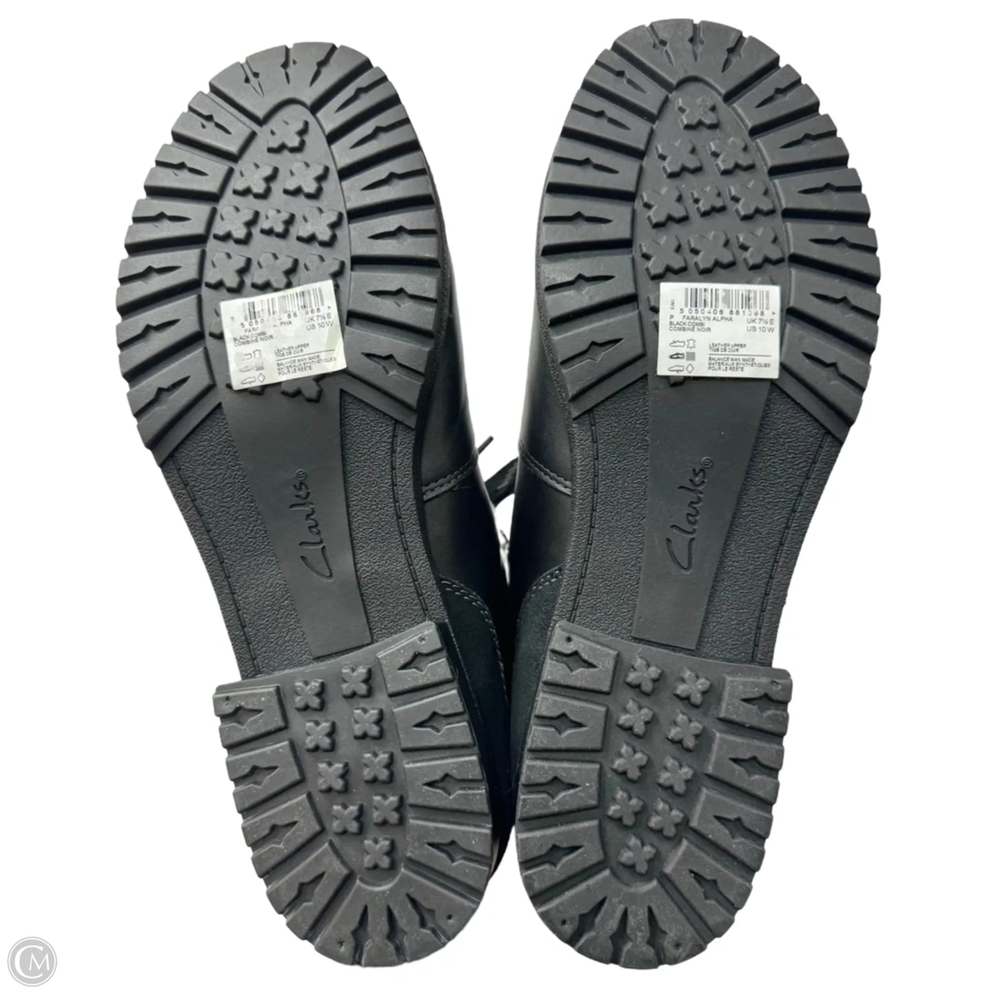 Boots Leather By Clarks In Black, Size: 10