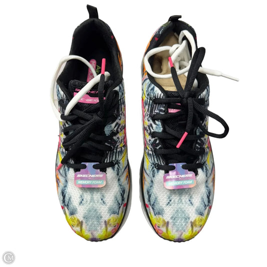 Shoes Athletic By Skechers In Floral Print, Size: 10