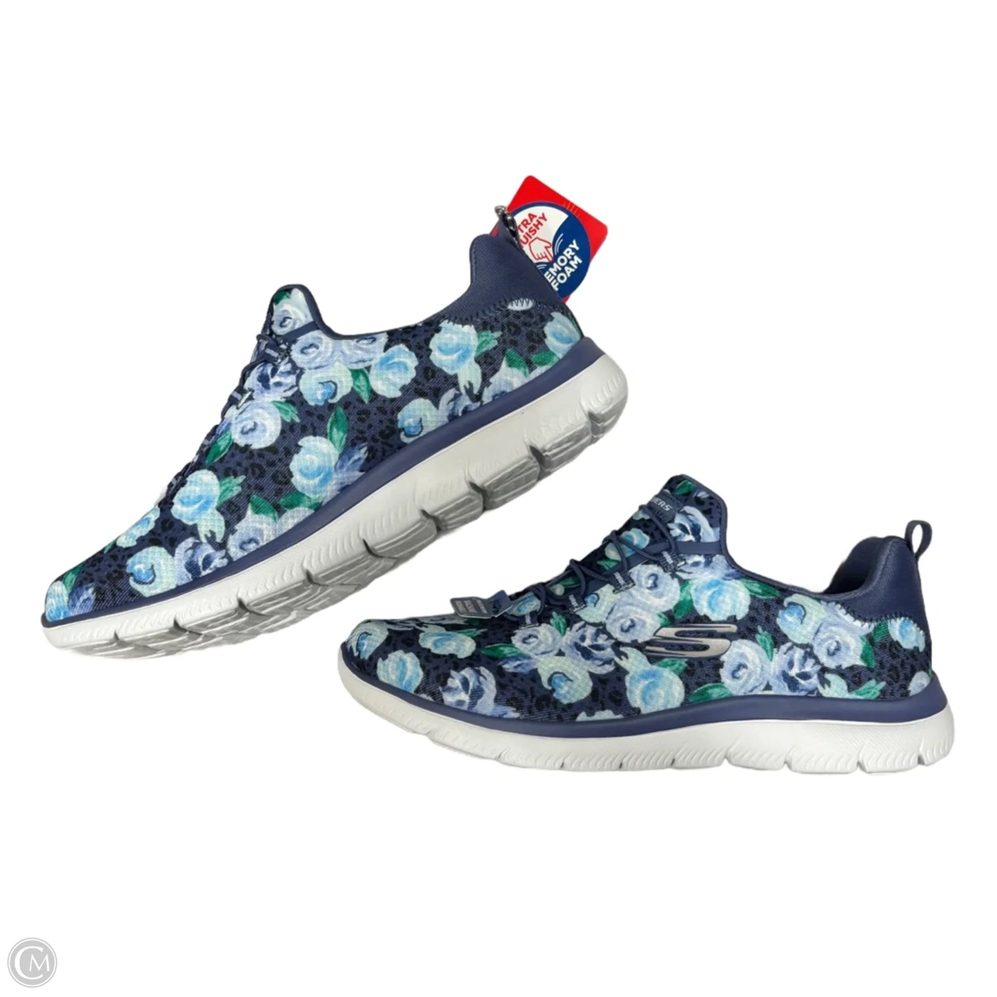 Shoes Athletic By Skechers In Floral Print, Size: 10