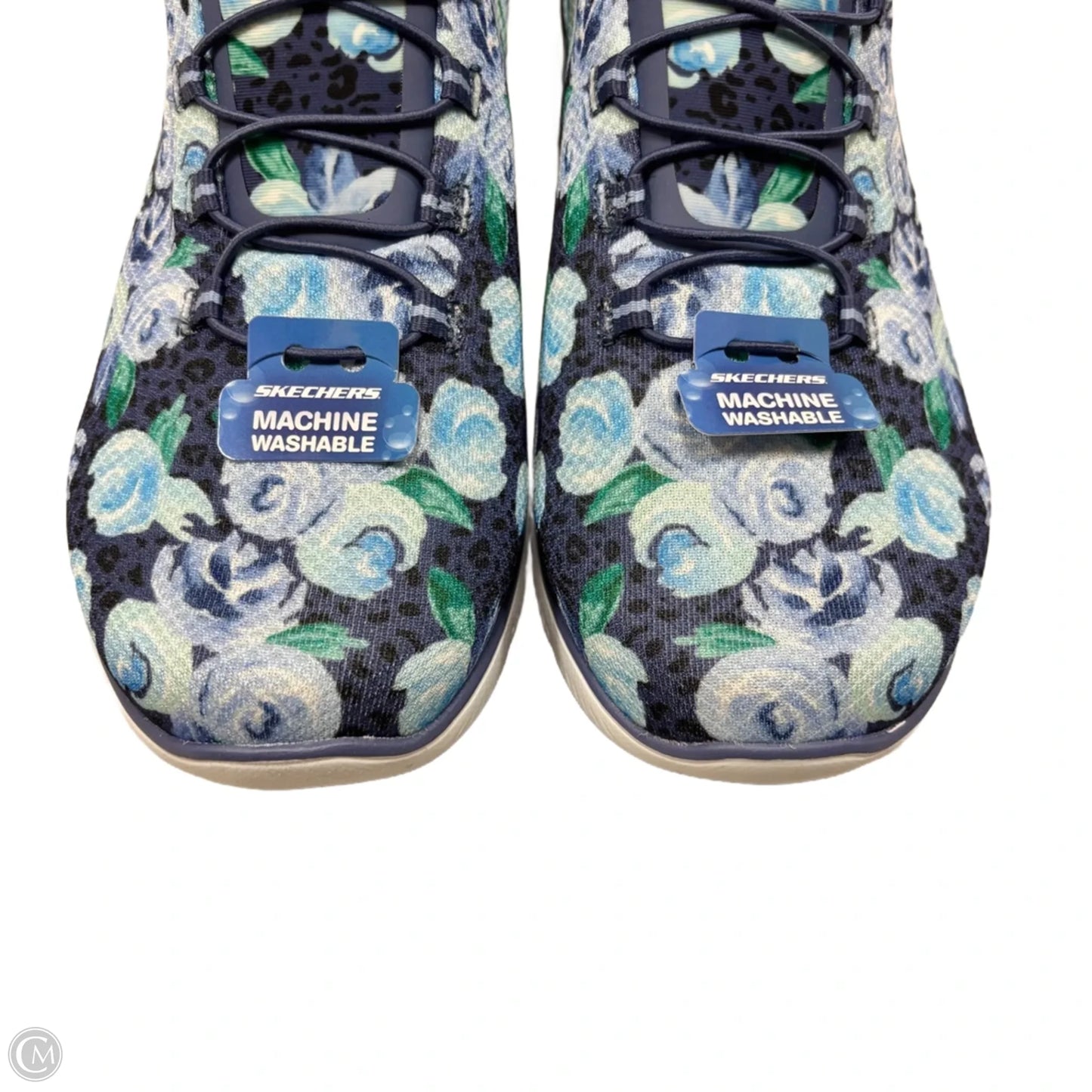 Shoes Athletic By Skechers In Floral Print, Size: 10