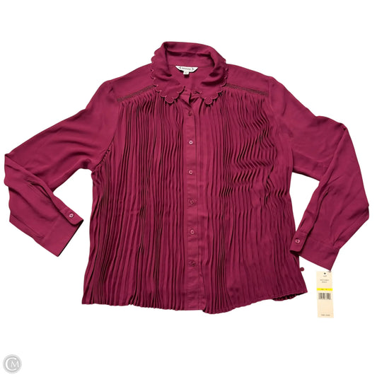 Blouse Long Sleeve By Nanette By Nanette Lepore In Purple, Size: M