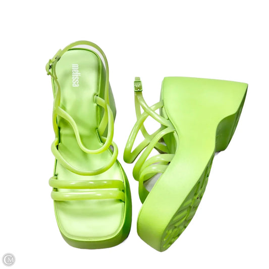 Sandals Heels Platform By Melissa In Green, Size: 10