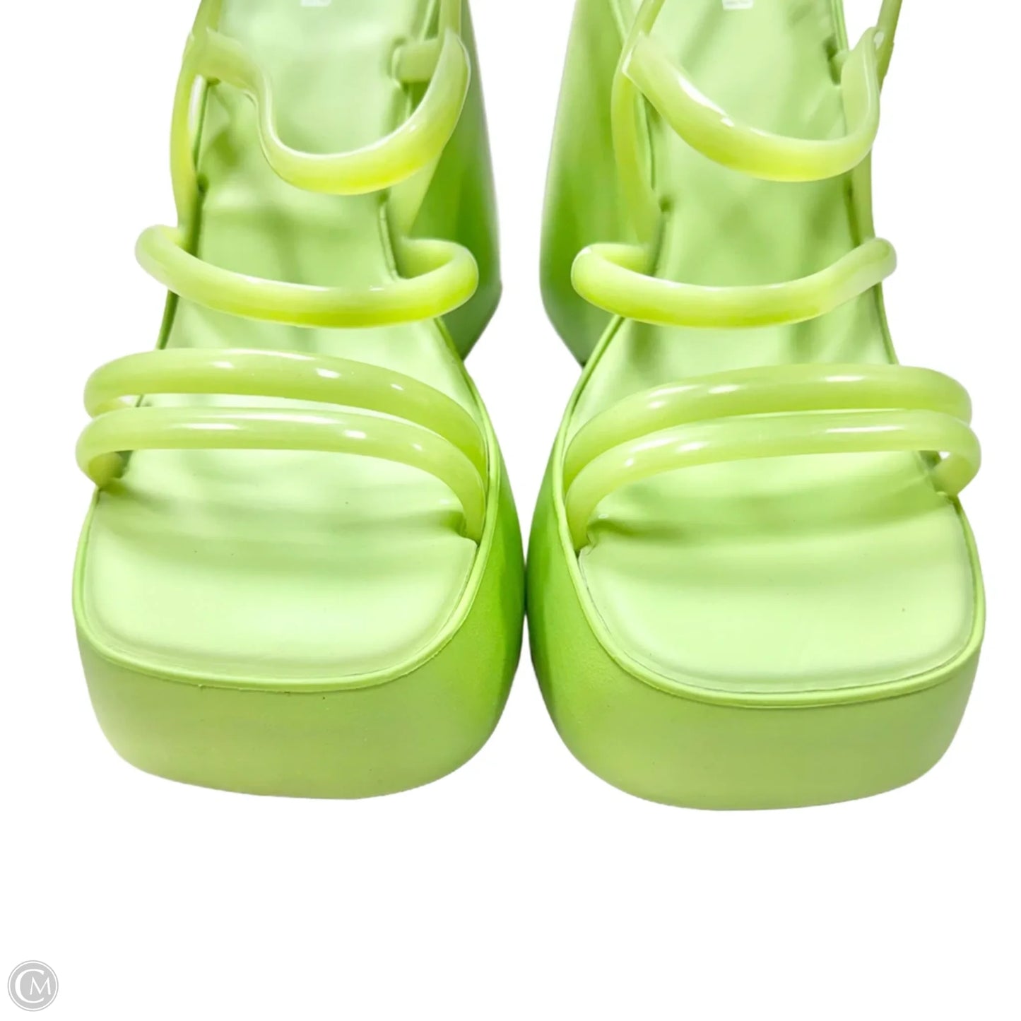 Sandals Heels Platform By Melissa In Green, Size: 10