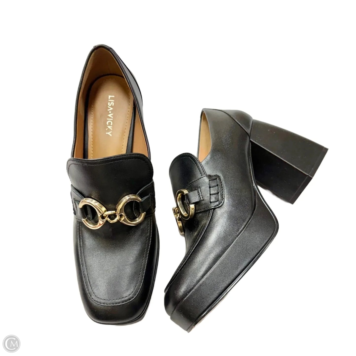 Shoes Heels Block By Lisa + Vicky In Black, Size: 10