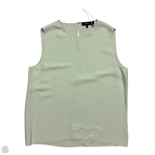 Blouse Sleeveless By Theory In Green, Size: L