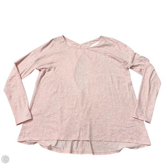 Athletic Top Long Sleeve Crewneck By Lululemon In Pink, Size: M