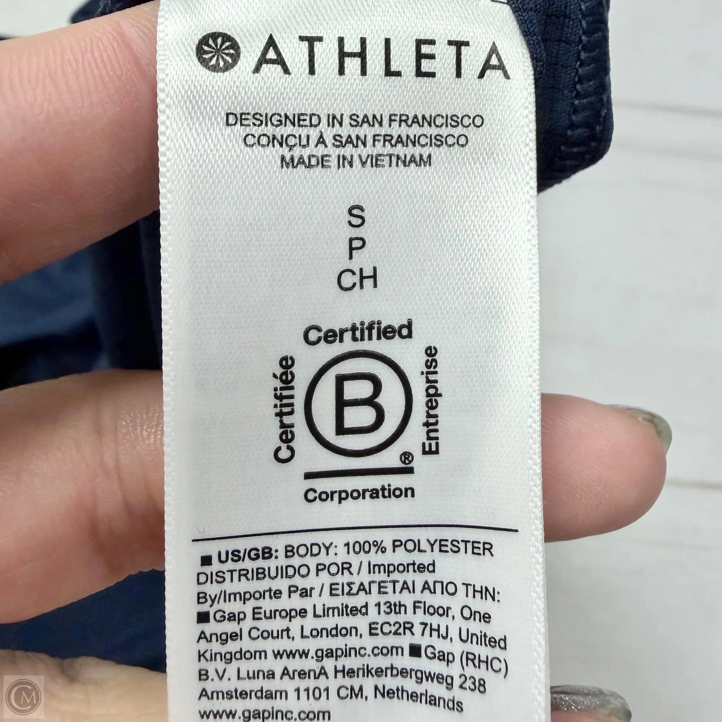 Athletic Tank Top By Athleta In Navy, Size: S