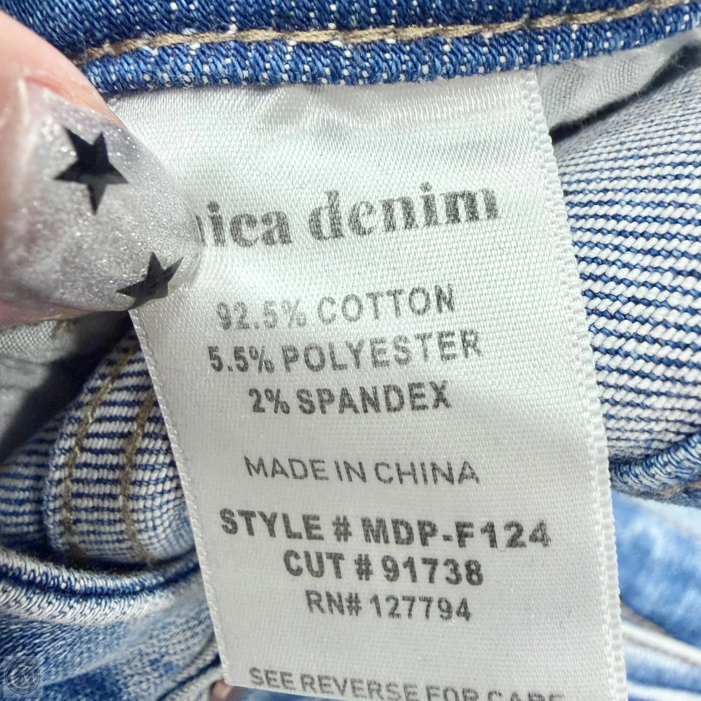 Jeans Boot Cut By Mica In Blue Denim, Size: 14