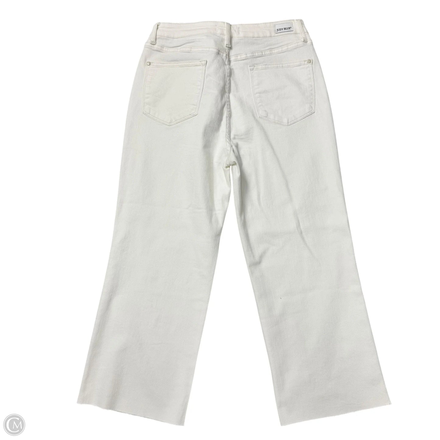 Jeans Wide Leg By Judy Blue In White Denim, Size: 14