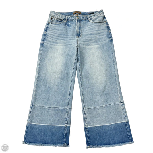 Jeans Wide Leg By Judy Blue In Blue Denim, Size: 14