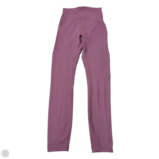 Athletic Leggings By Lululemon In Purple, Size: Xs