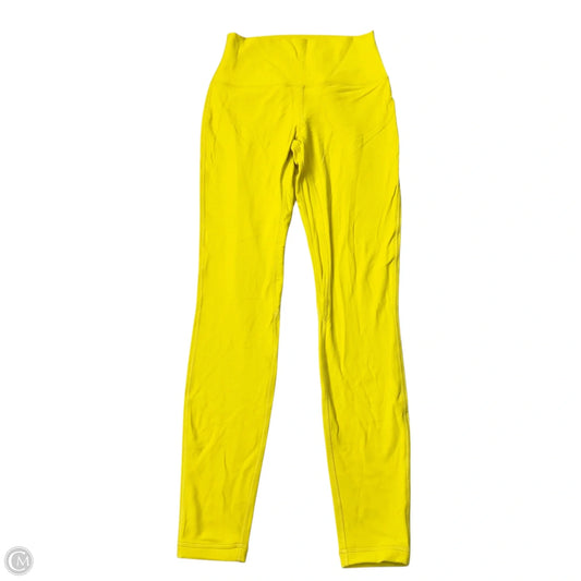 Athletic Leggings By Lululemon In Yellow, Size: S