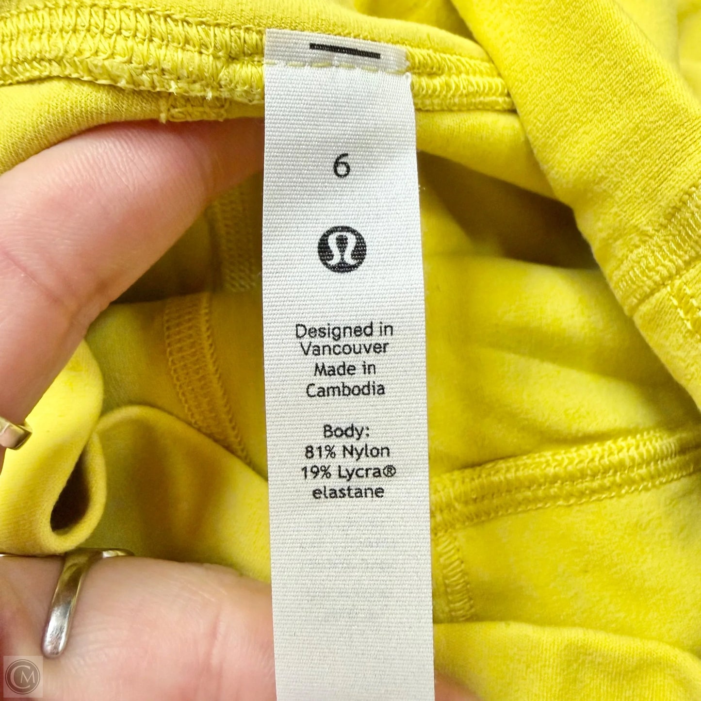 Athletic Leggings By Lululemon In Yellow, Size: S