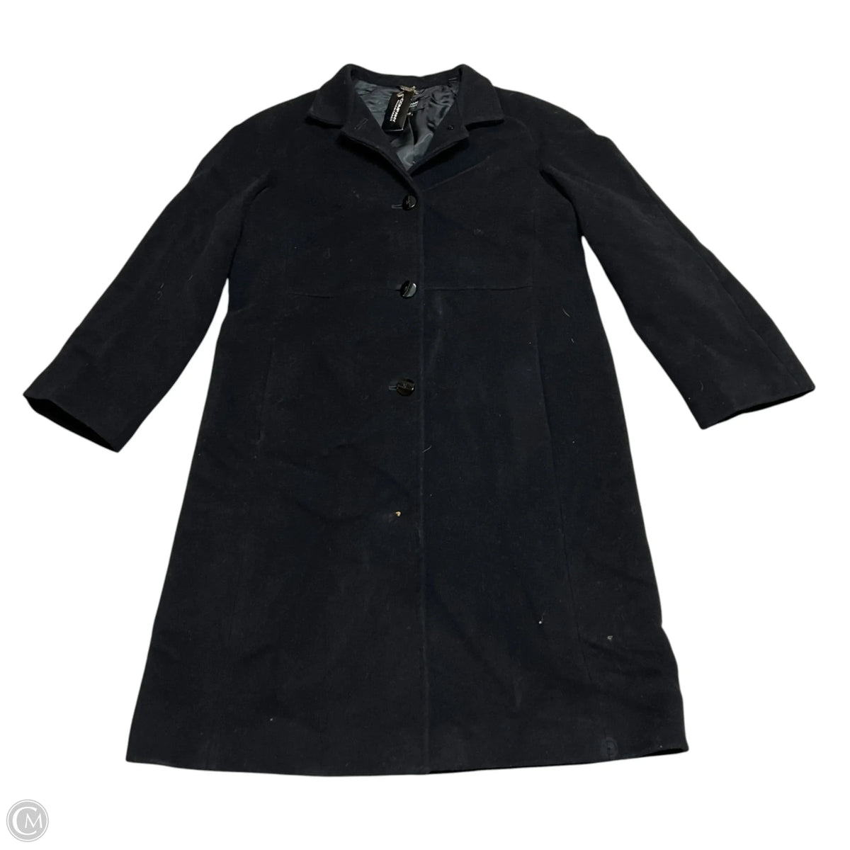 Coat Wool By Ellen Tracy In Black, Size: Xl