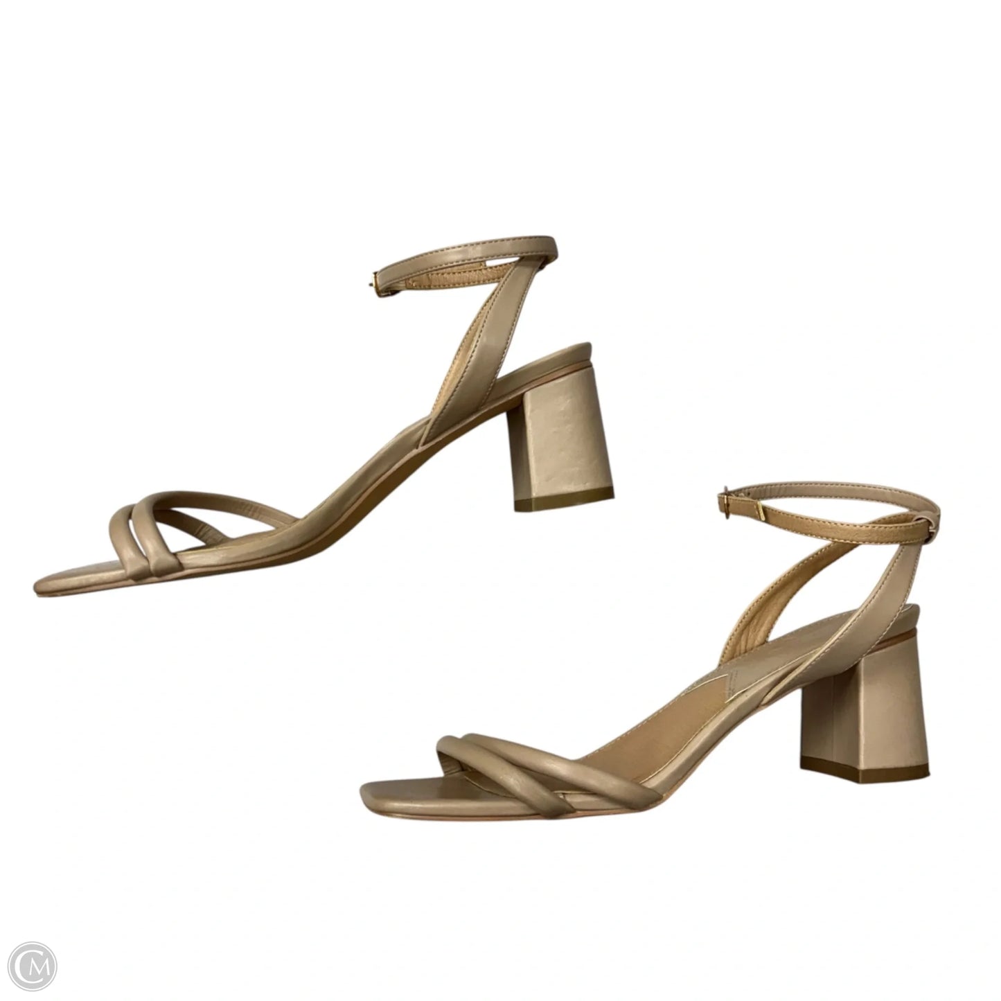 Sandals Heels Block By French Connection In Tan, Size: 9.5