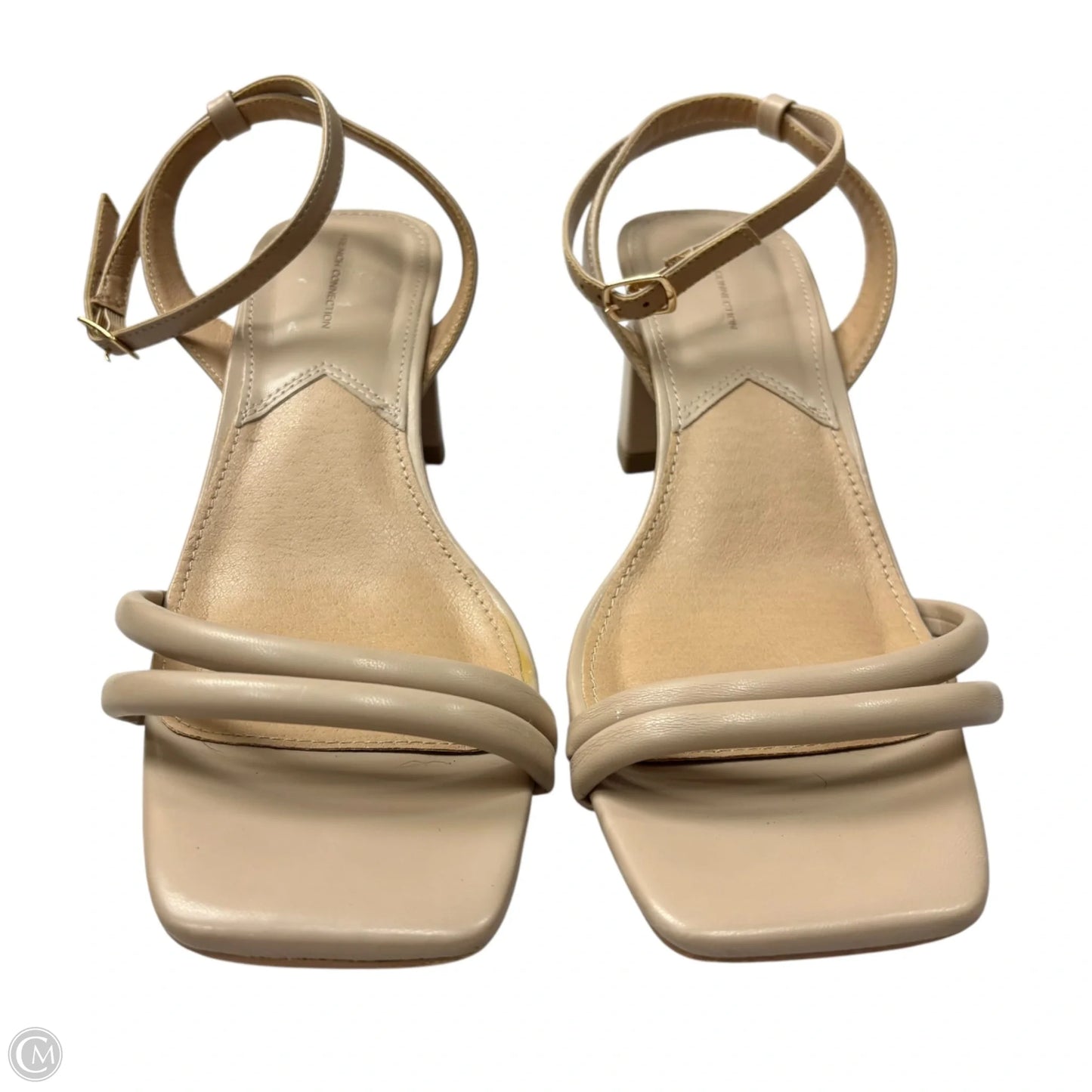 Sandals Heels Block By French Connection In Tan, Size: 9.5