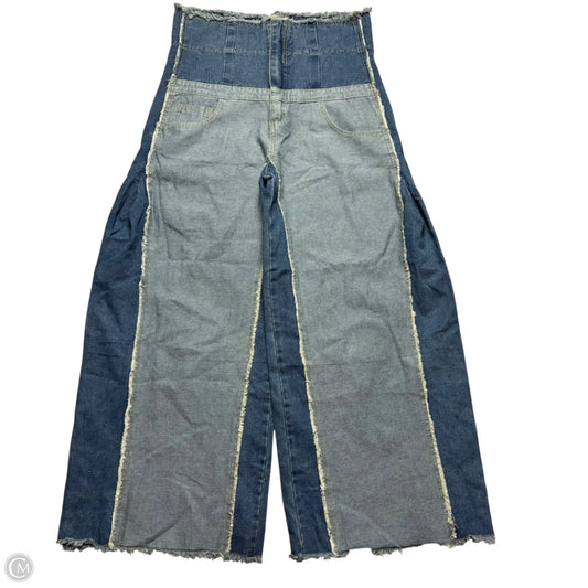Jeans Wide Leg In Blue Denim, Size: Xl