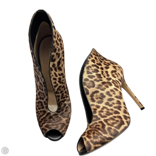 Sandals Heels Stiletto By Gianvito Rossi In Leopard Print, Size: 8