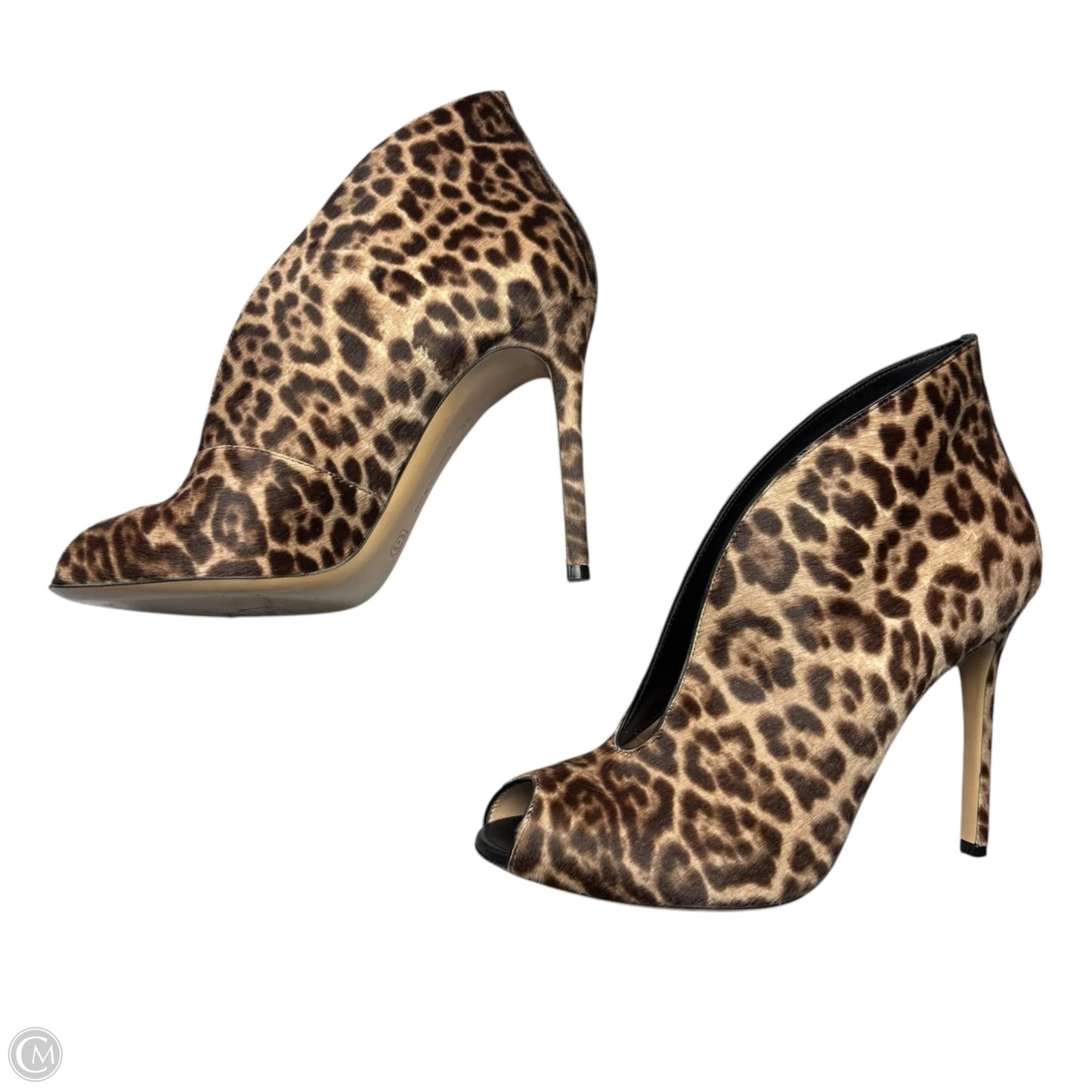 Sandals Heels Stiletto By Gianvito Rossi In Leopard Print, Size: 8