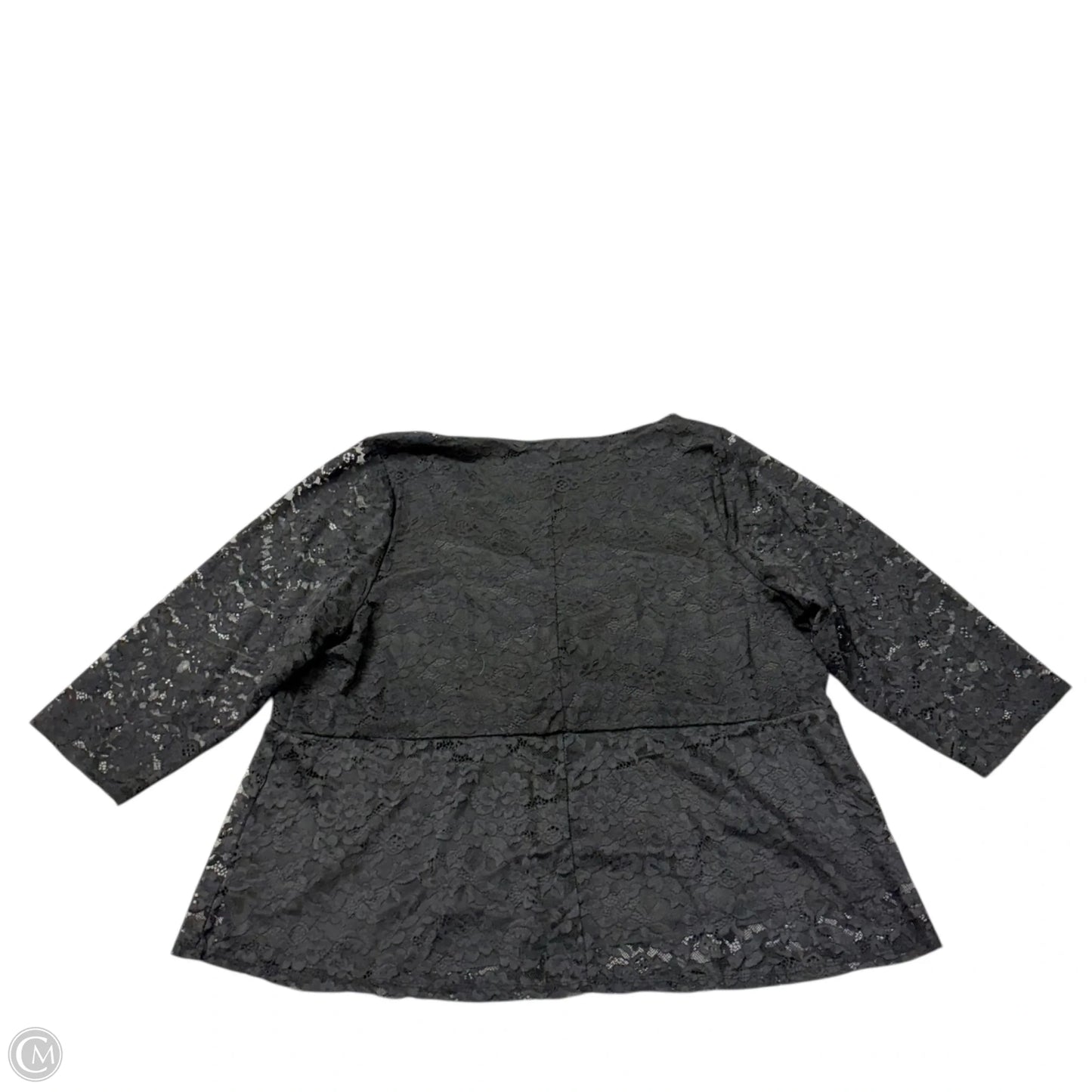Top 3/4 Sleeve By Lane Bryant In Black, Size: 3x