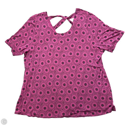 Top Short Sleeve By Lane Bryant In Pink, Size: 3x