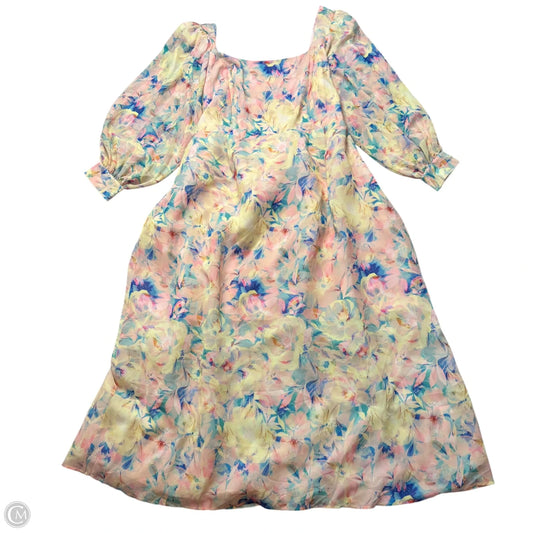 Dress Casual Maxi By Eloquii In Floral Print, Size: 4x