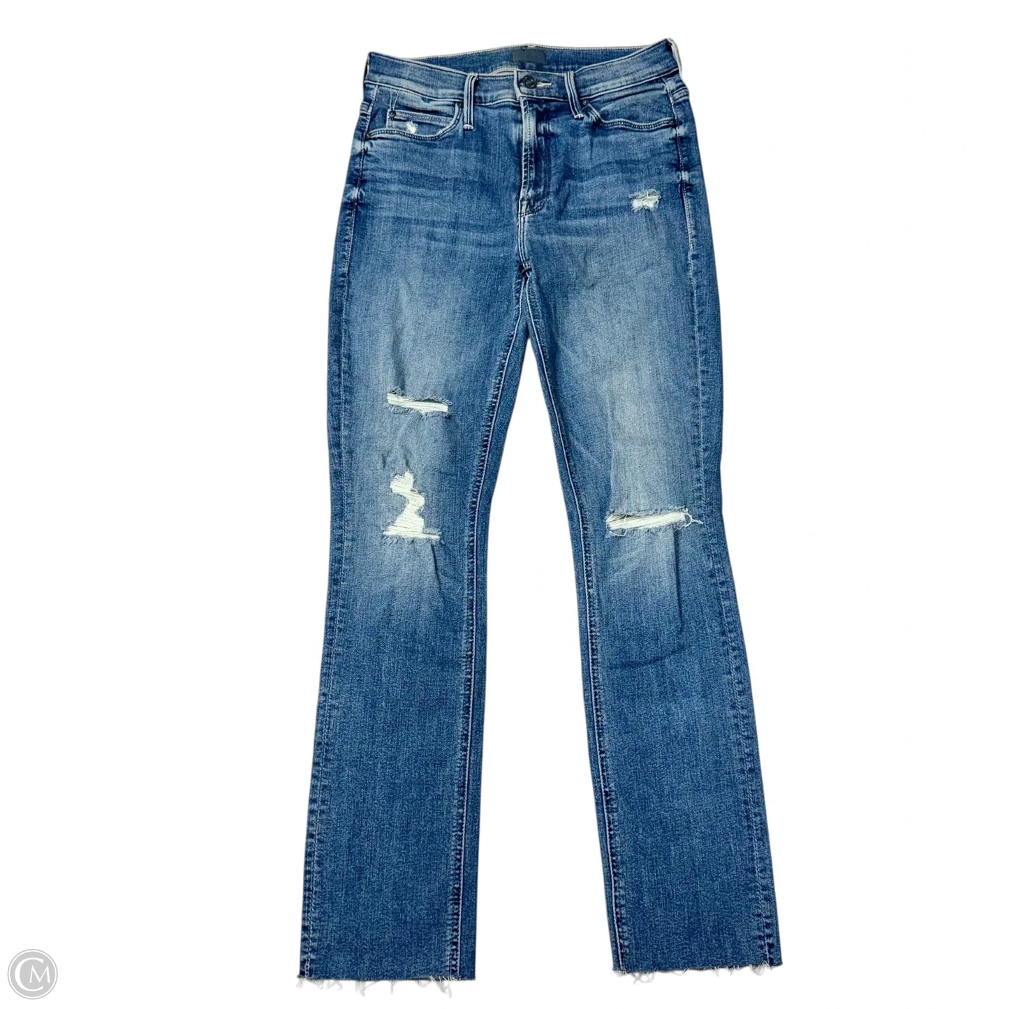 Jeans Straight By Mother In Blue Denim, Size: 2
