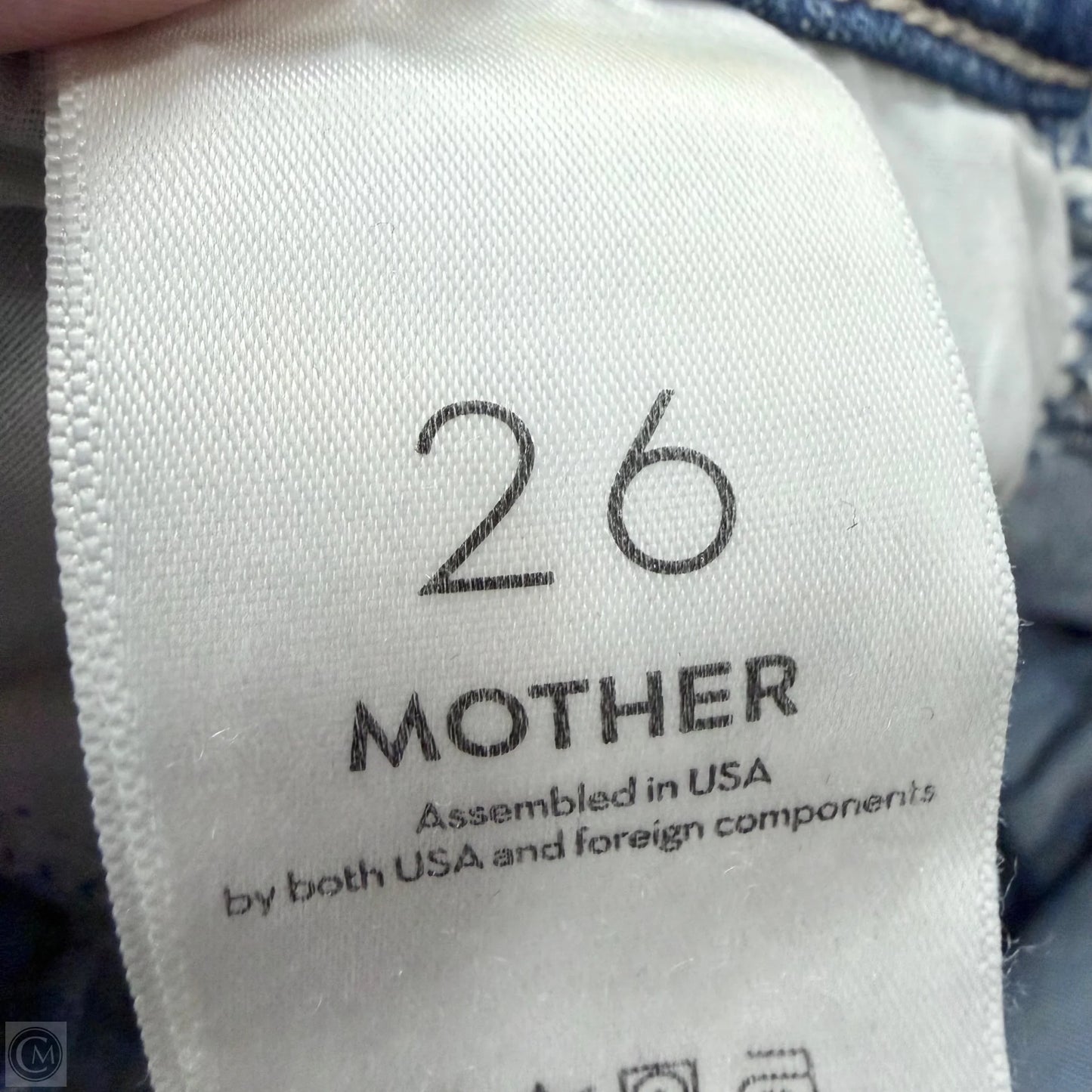 Jeans Straight By Mother In Blue Denim, Size: 2