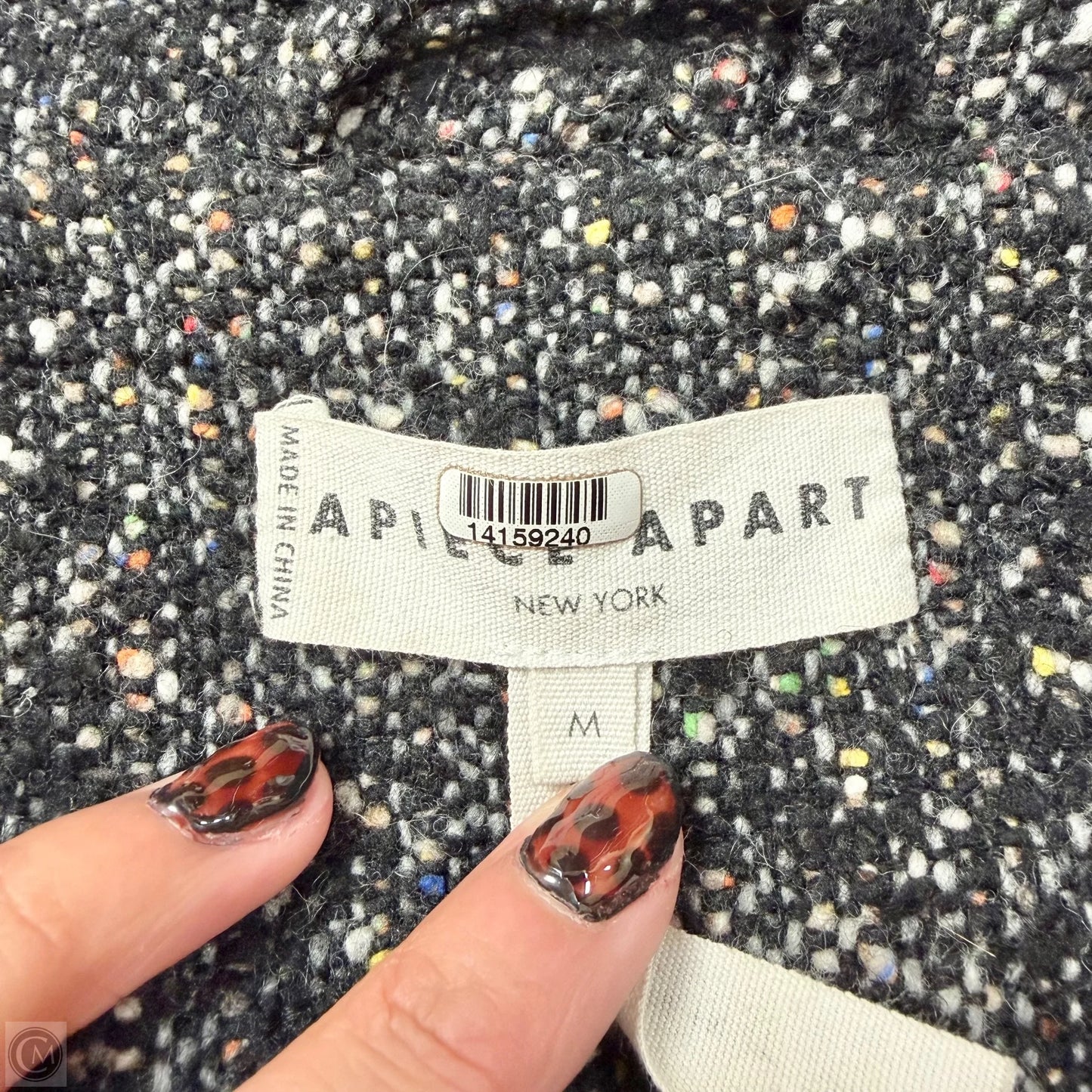 Coat Wool By Apiece Apart In Black, Size: M