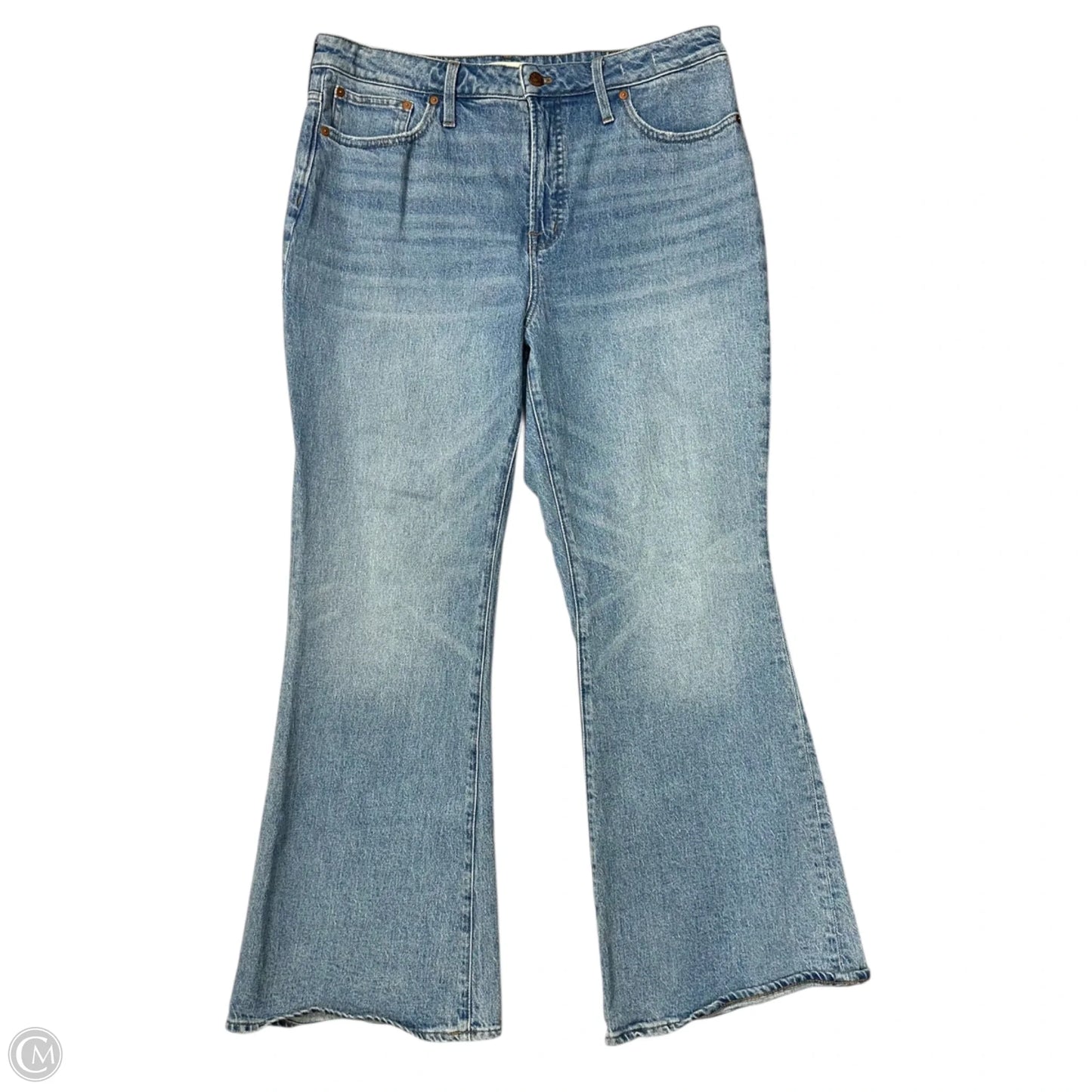 Jeans Flared By Madewell In Blue Denim, Size: 14