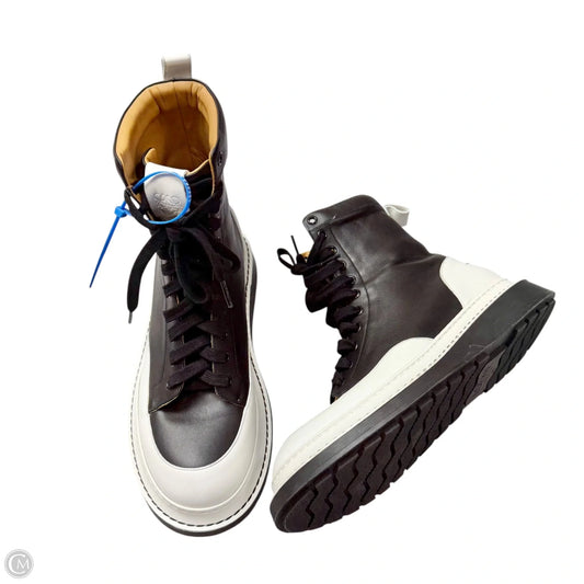 Boots Luxury Designer By Loewe In Black & White, Size: 9.5