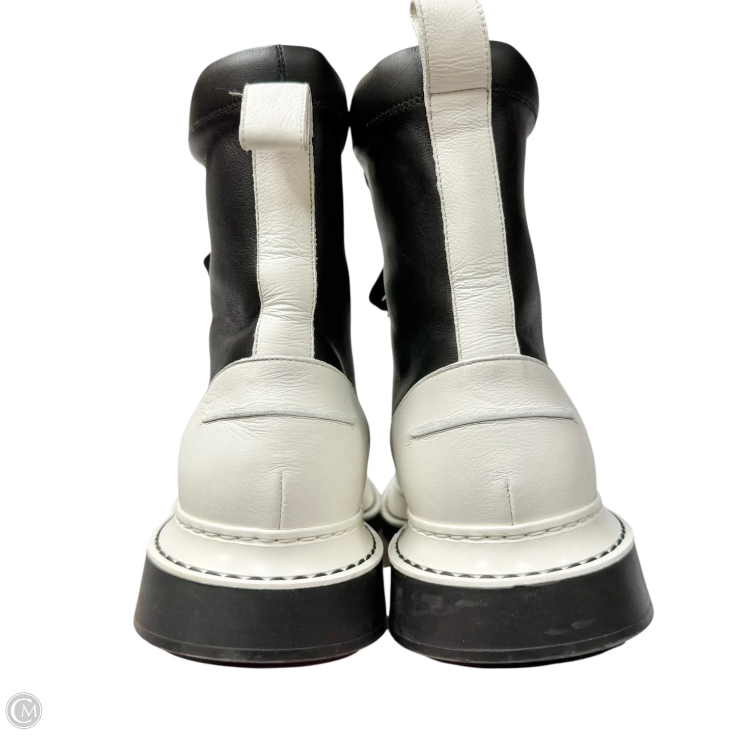 Boots Luxury Designer By Loewe In Black & White, Size: 9.5