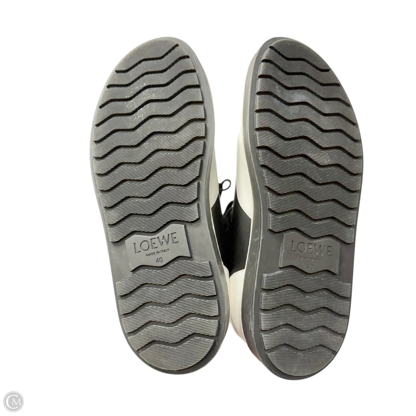 Boots Luxury Designer By Loewe In Black & White, Size: 9.5