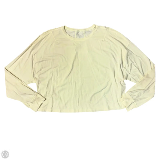 Athletic Top Long Sleeve Crewneck By Lululemon In Yellow, Size: L