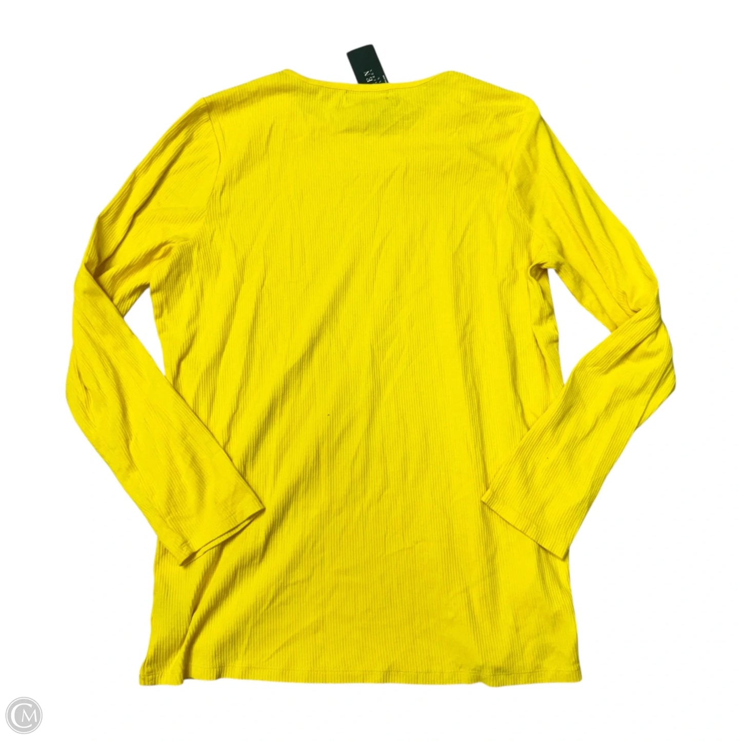 Top Long Sleeve By Lauren By Ralph Lauren In Yellow, Size: 2x