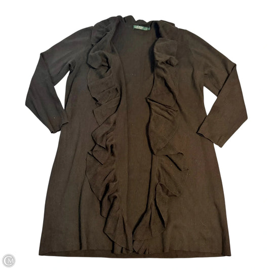 Cardigan By Lauren By Ralph Lauren In Black, Size: 2x