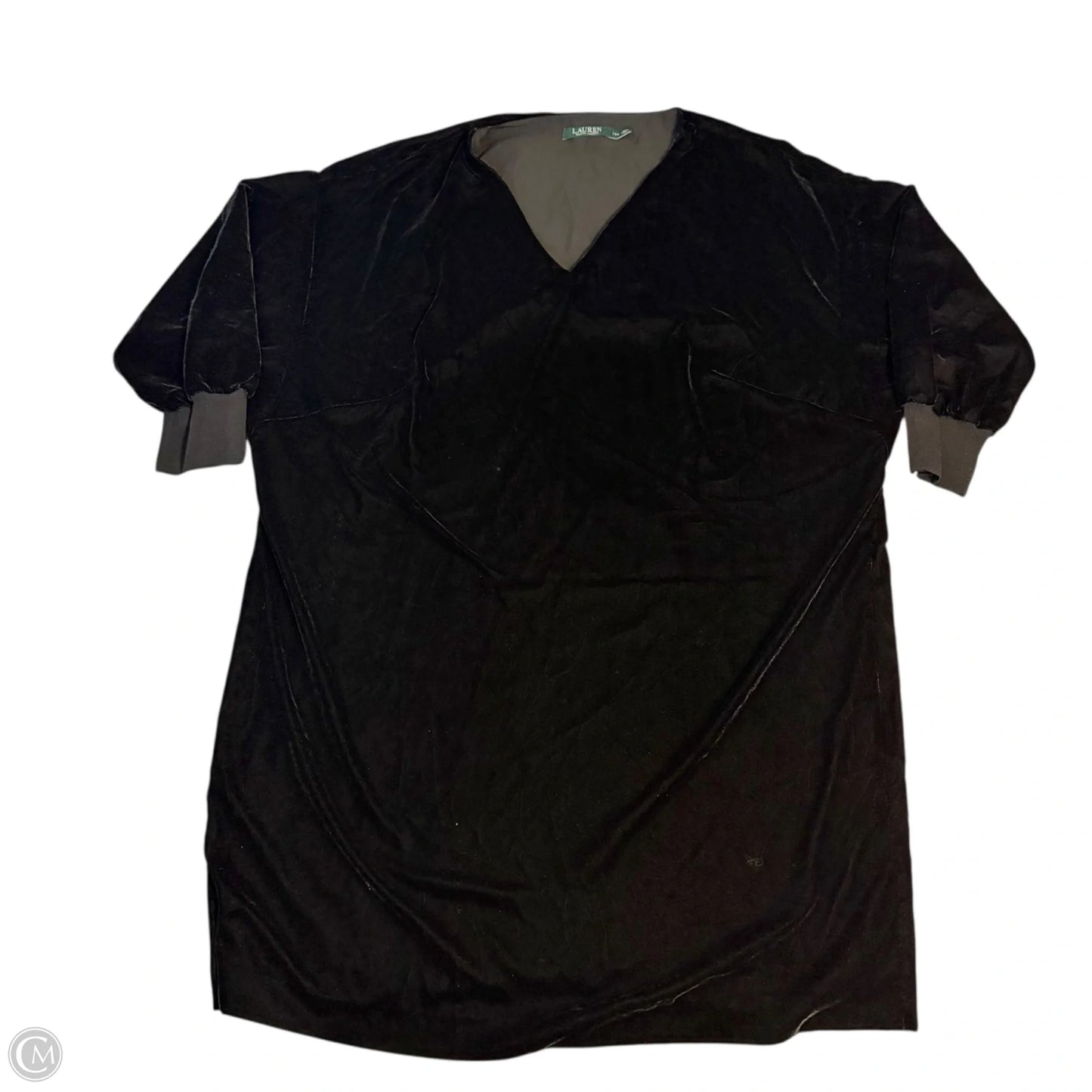 Dress Party Midi By Lauren By Ralph Lauren In Black, Size: 1x