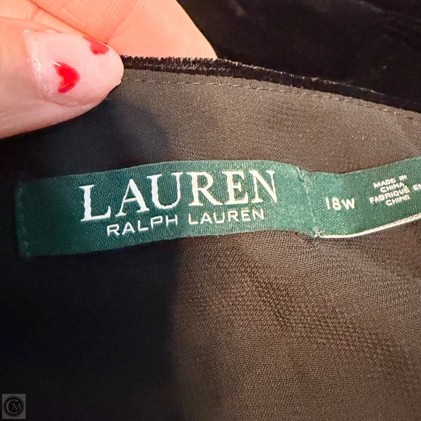 Dress Party Midi By Lauren By Ralph Lauren In Black, Size: 1x