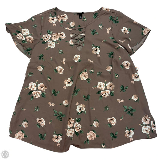 Top Short Sleeve By Torrid In Floral Print, Size: 2x