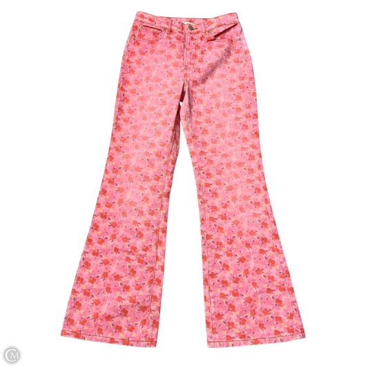 Jeans Flared By Bdg In Floral Print, Size: 4