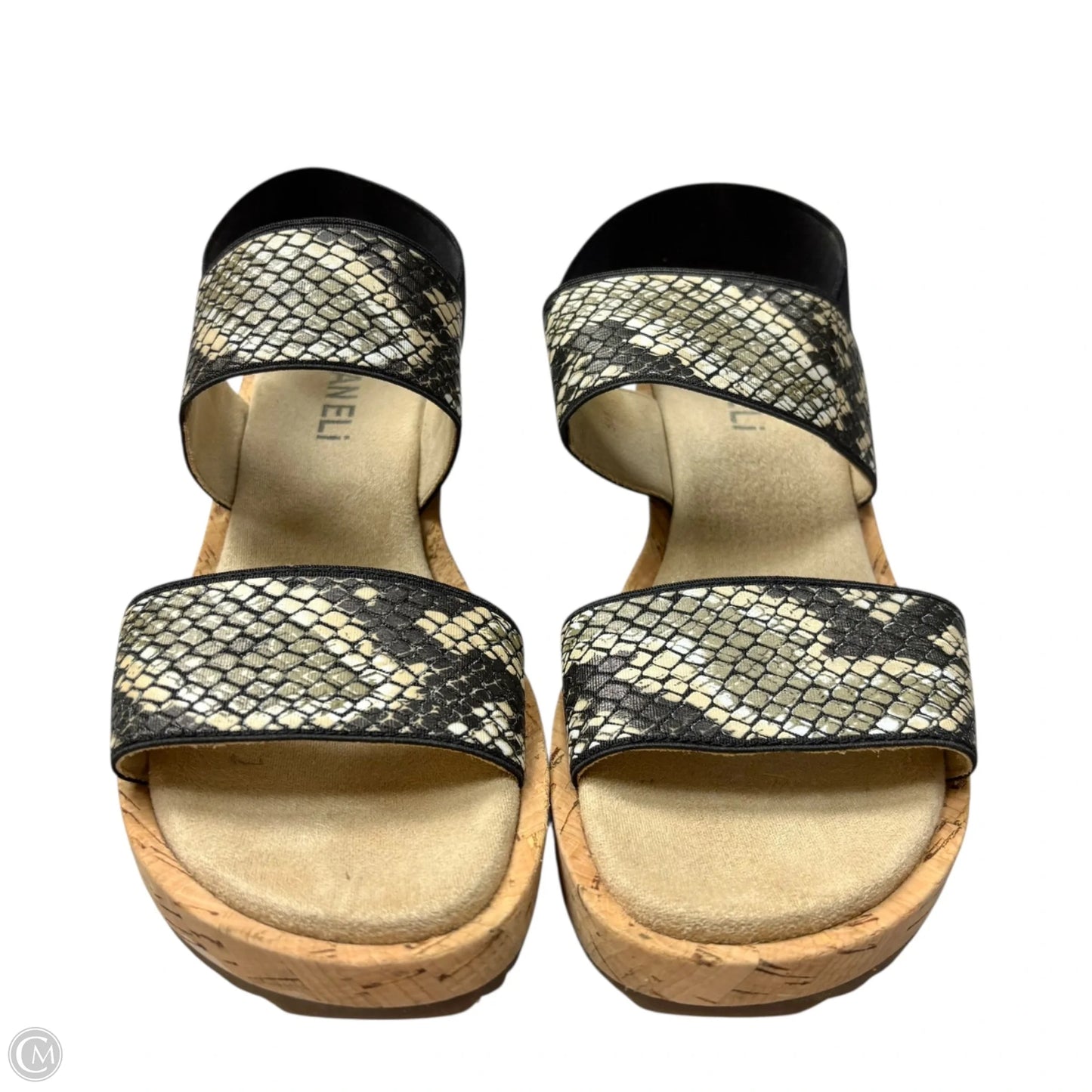 Sandals Heels Wedge By Vaneli In Snakeskin Print, Size: 5