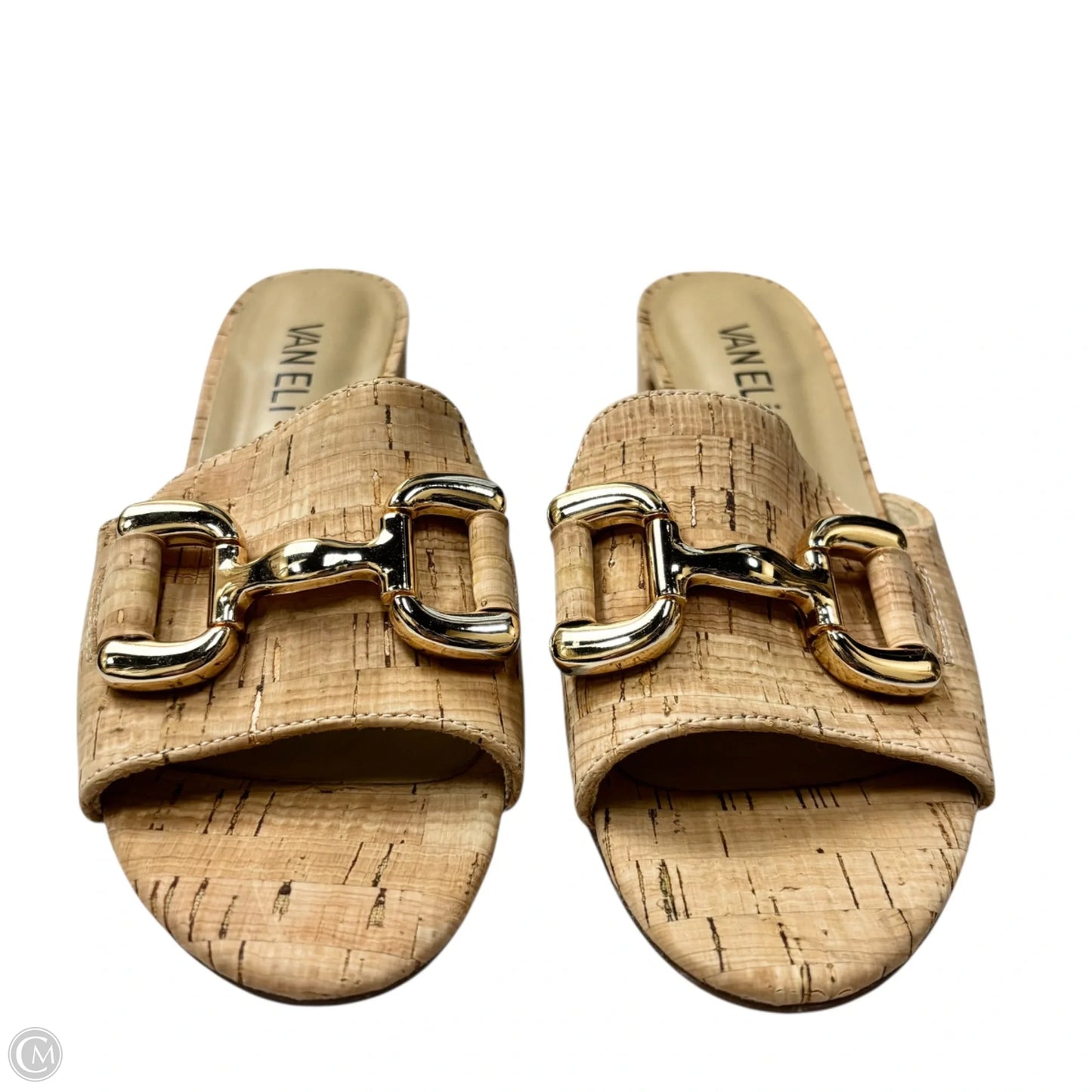 Sandals Heels Kitten By Vaneli In Brown, Size: 5