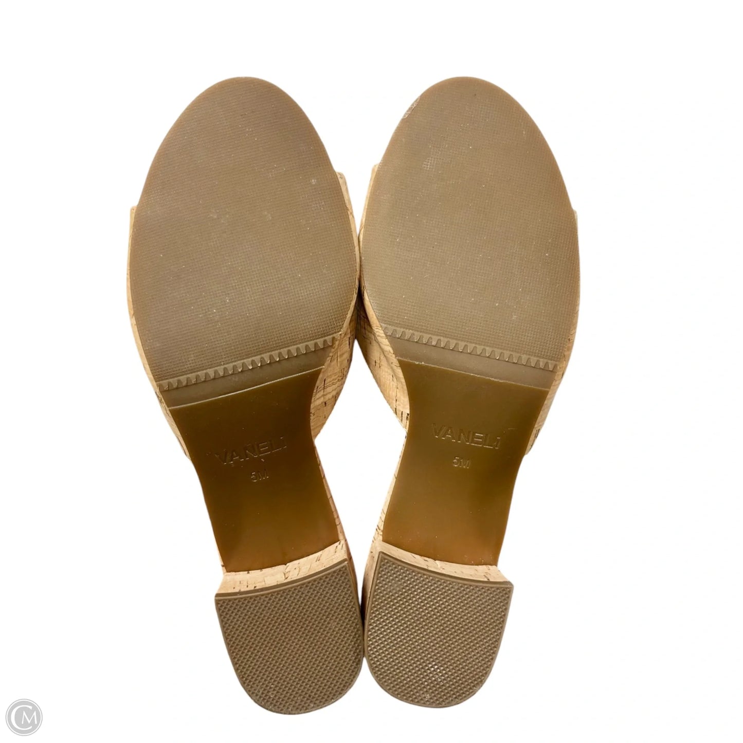 Sandals Heels Kitten By Vaneli In Brown, Size: 5